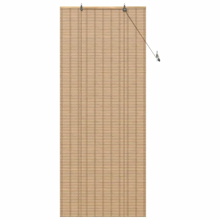 vidaXL Estor enrollable Otro Manual Marrón Claro 90 x 220 cm Bambú