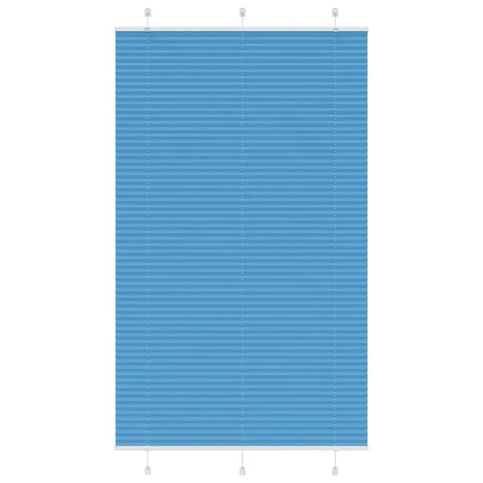 vidaXL Estor Plisado azul 115×200 cm Tela Ancho 114,4 cm Poliéster