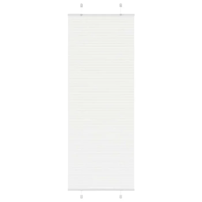 vidaXL Estor Plisado blanco 75×200 cm Tela Ancho 74,4 cm Poliéster