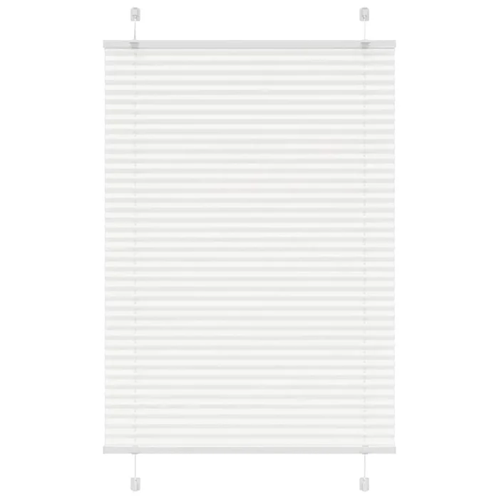 vidaXL Estor Plisado blanco 85×100 cm Tela Ancho 84,4 cm Poliéster