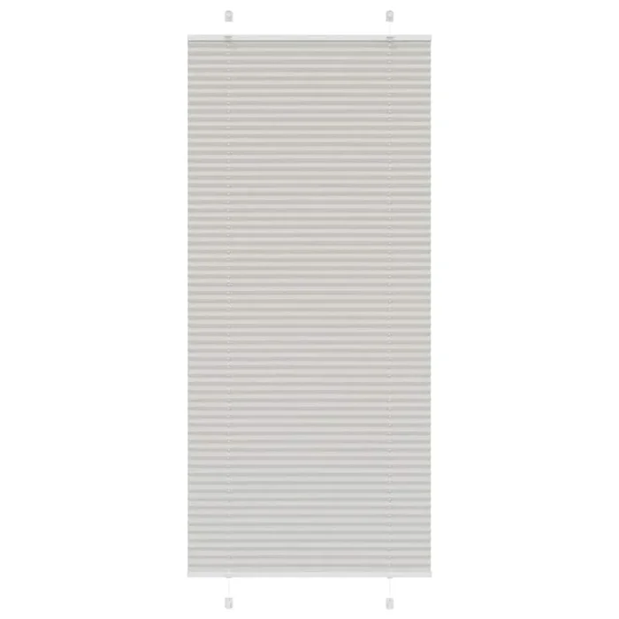 vidaXL Estor Plisado gris claro 85×200 cm Tela Ancho 84,4 cm Poliéster