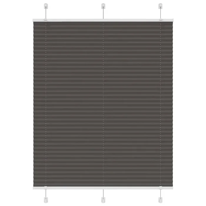 vidaXL Estor Plisado negro 105×100 cm Tela Ancho 104,4 cm Poliéster