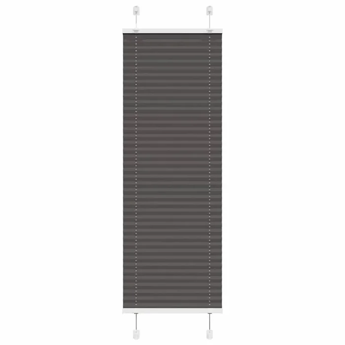 vidaXL Estor Plisado negro 50×100 cm Tela Ancho 49,4 cm Poliéster