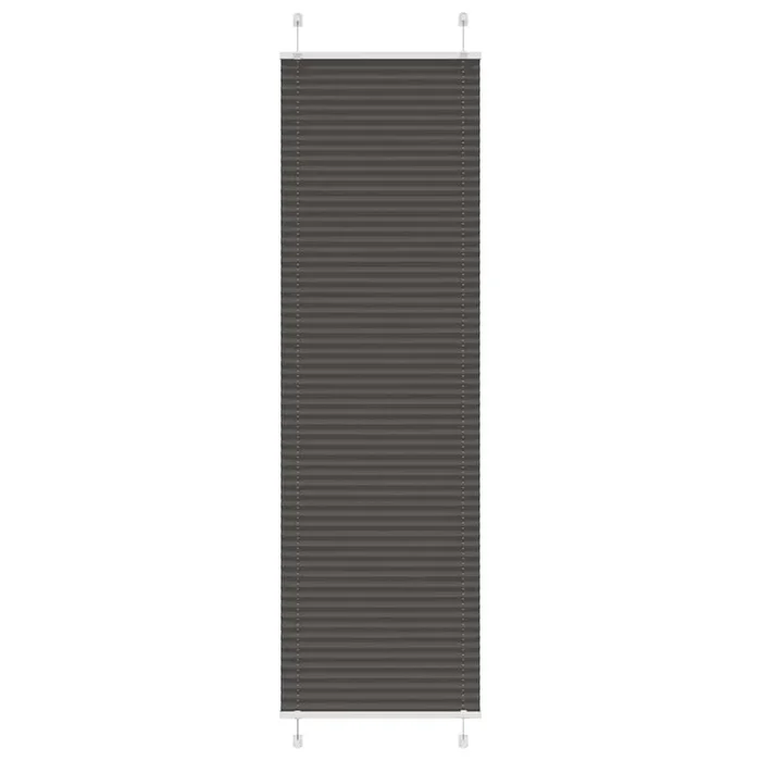 vidaXL Estor Plisado negro 55×200 cm Tela Ancho 54,4 cm Poliéster