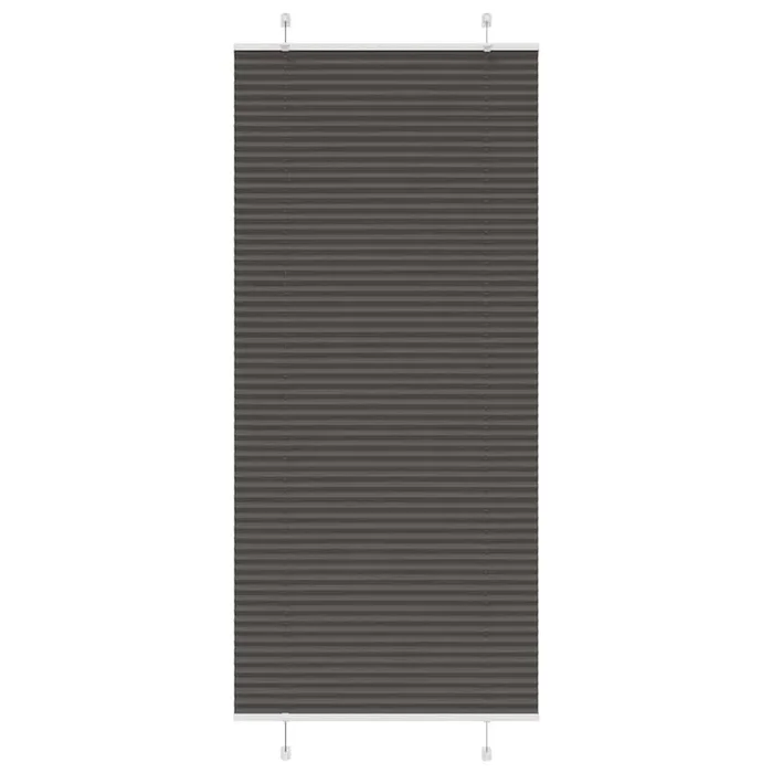 vidaXL Estor Plisado negro 85×200 cm Tela Ancho 84,4 cm Poliéster