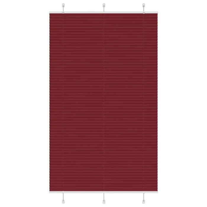 vidaXL Estor Plisado rojo burdeos 120×200 cm Tela Ancho 119,4 cm