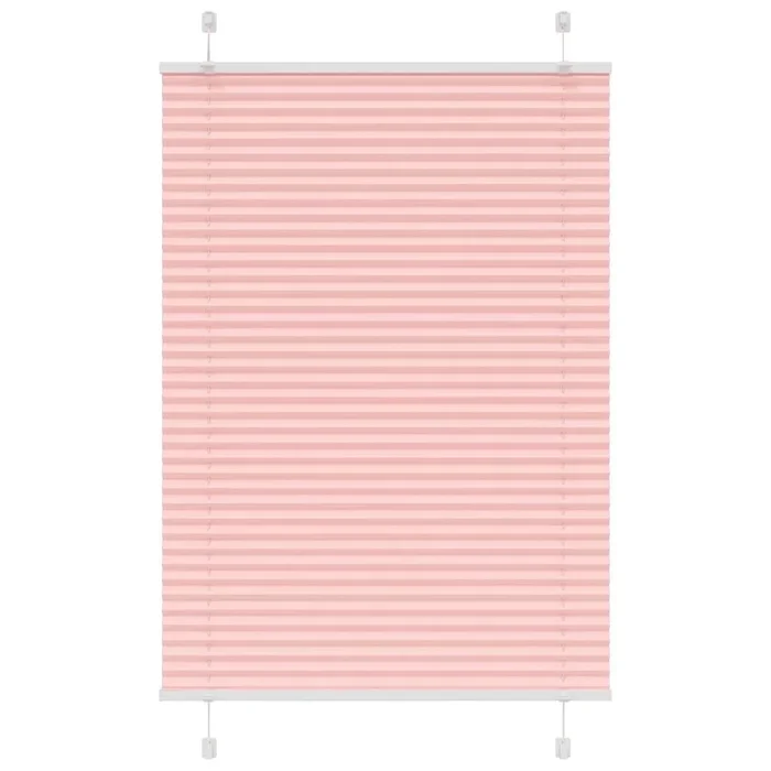 vidaXL Estor Plisado rosa 85×150 cm Tela Ancho 84,4 cm Poliéster