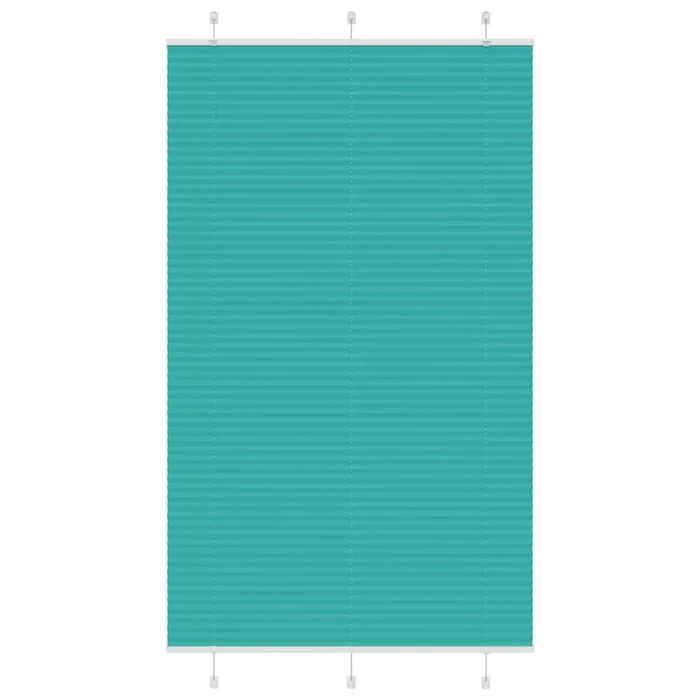 vidaXL Estor Plisado verde petróleo 115×200 cm Tela Ancho 114,4 cm