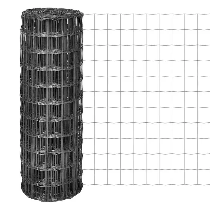vidaXL Euro Valla de acero gris 25×0,8 m (2)