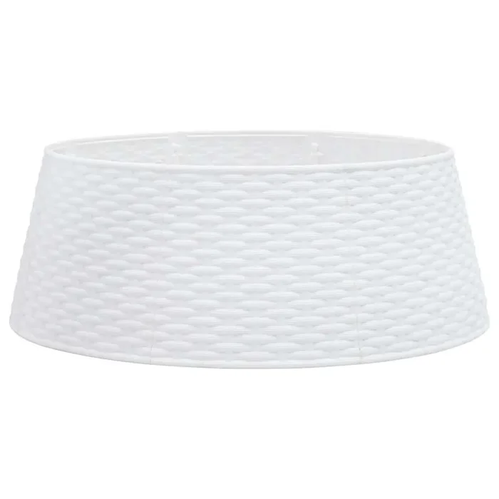 vidaXL Falda del árbol de Navidad plástico blanca Ø65×23 cm
