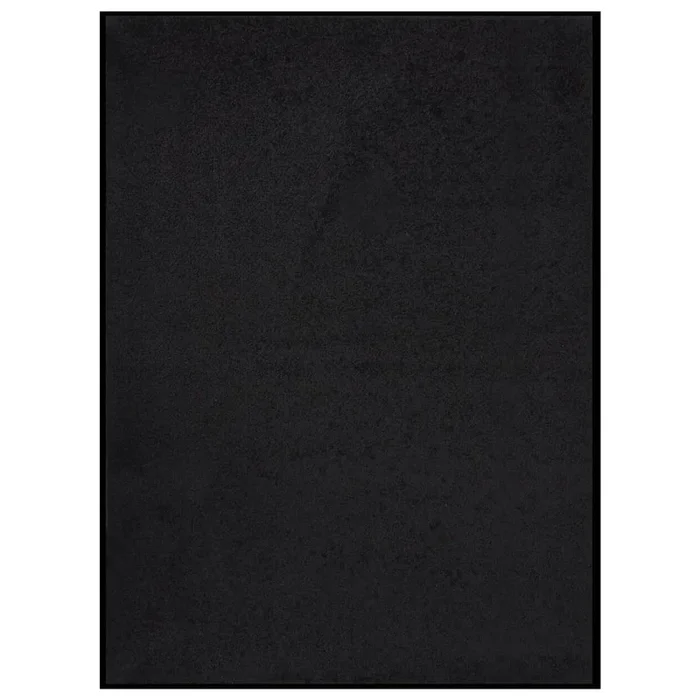 vidaXL Felpudo de rayas negro 60×80 cm