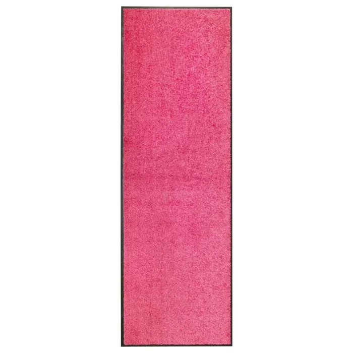 vidaXL Felpudo lavable rosa 60×180 cm