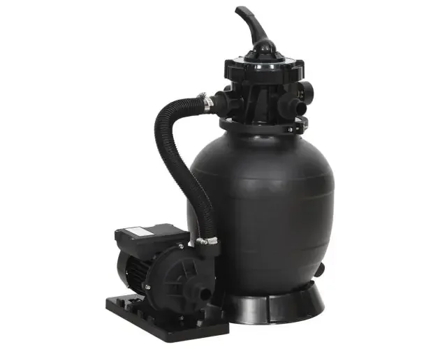 vidaXL filtro de arena para piscinas con válvula de 6 vías negro | Brico Depôt Prezzo Conveniente