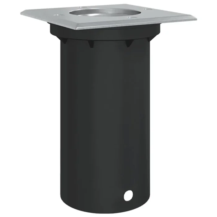 vidaXL Foco de suelo de exterior cuadrado aluminio negro 10,5×10,5 cm