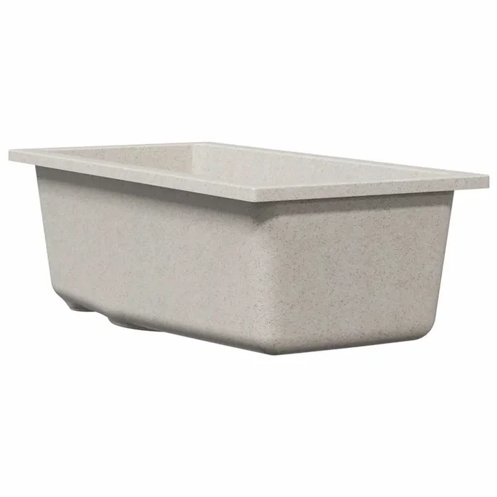 vidaXL Fregadero de cocina Beige 21 x 44 x 14 cm granito