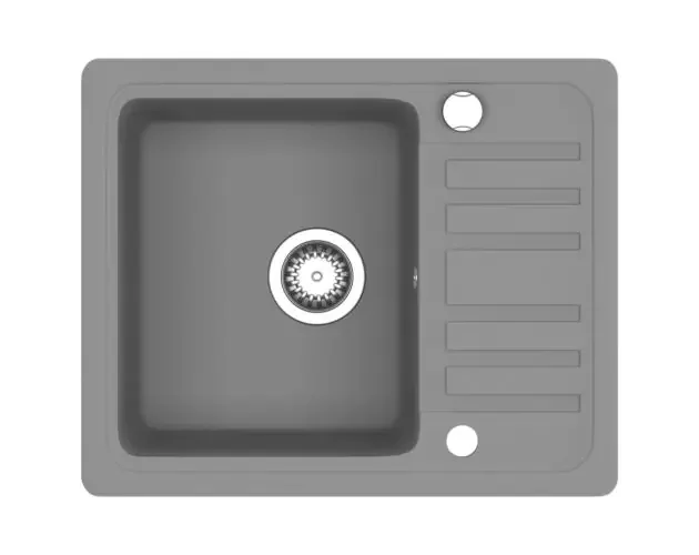 vidaXL fregadero de cocina de granito con un seno gris | Brico Depôt Artigianale