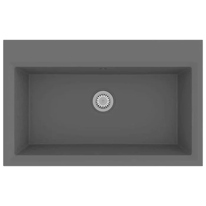 vidaXL Fregadero de cocina Gris 79 x 50 x 31 cm granito