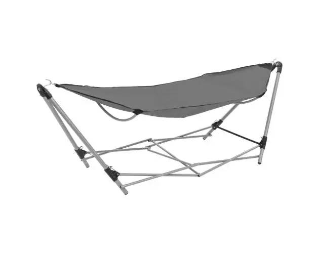 vidaXL hamaca con soporte plegable gris | Brico Depôt Novità