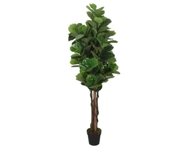 vidaXL higuera de hojas de violín artificial 96 hojas verde 80 cm | Brico Depôt Moderno
