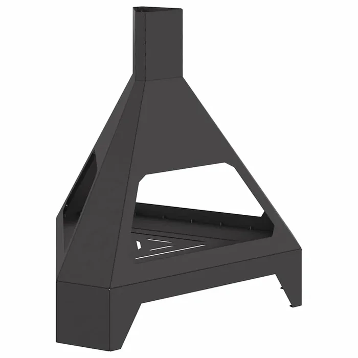 vidaXL Hoguera Negro 50 x 43 x 52 cm Acero laminado en frío
