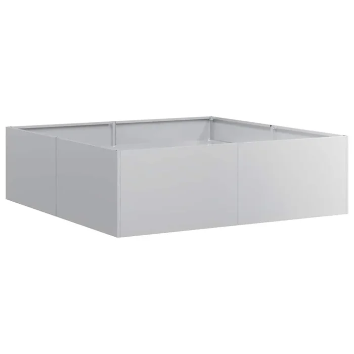 vidaXL Jardinera 100x100x30 cm de acero galvanizado