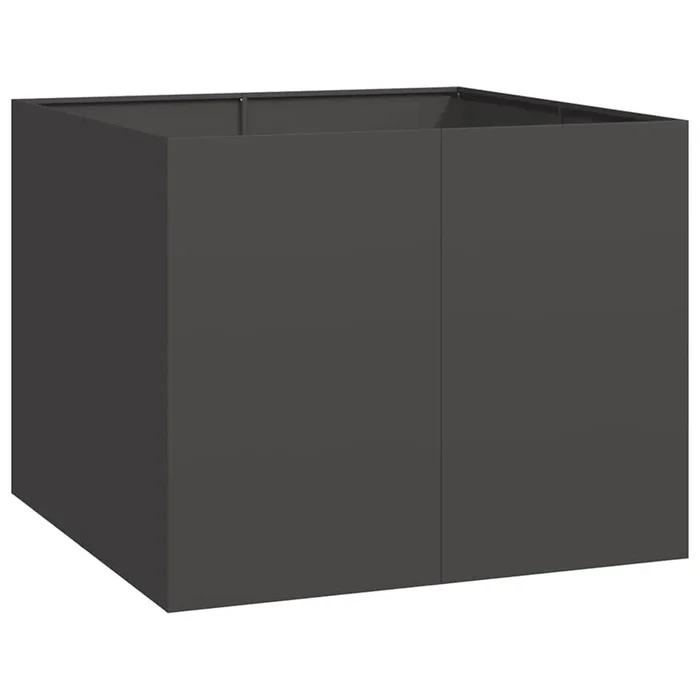 vidaXL Jardinera acero negro 100x100x80 cm