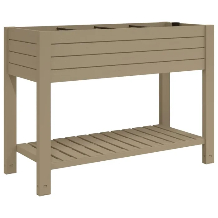 vidaXL Jardinera alta polipropileno marrón claro 110x45x79 cm