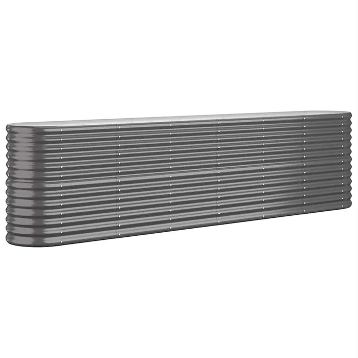 vidaXL Jardinera arriate acero galvanizado antracita 260x40x68 cm