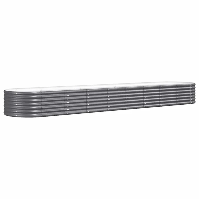vidaXL Jardinera arriate acero galvanizado antracita 368x80x36 cm