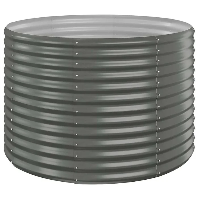 vidaXL Jardinera arriate acero galvanizado gris 100x100x68 cm