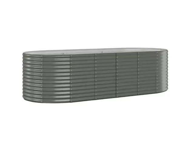 vidaXL jardinera arriate acero galvanizado gris 249x100x68 cm | Brico Depôt Di Marca