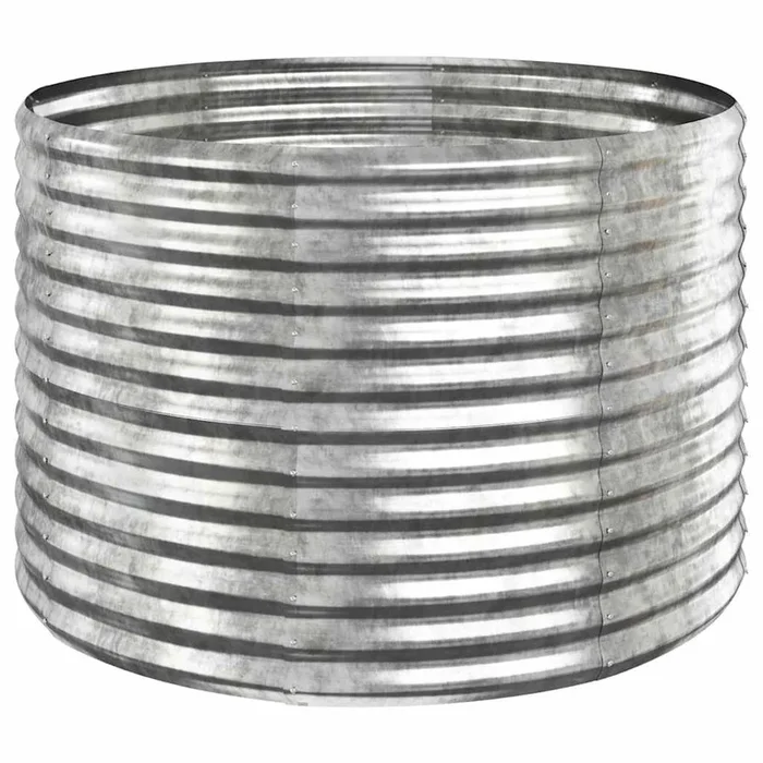 vidaXL Jardinera arriate acero galvanizado plata 100x100x68 cm