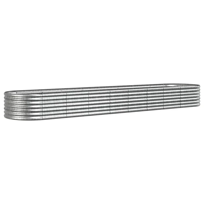 vidaXL Jardinera arriate acero galvanizado plata 368x80x36 cm