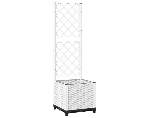 vidaXL jardinera con enrejado pp blanco 40x40x136 cm | Brico Depôt Solo Oggi