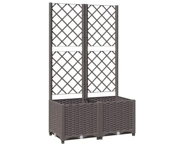 vidaXL jardinera con enrejado pp marrón 80x40x136 cm | Brico Depôt Fatto A Mano