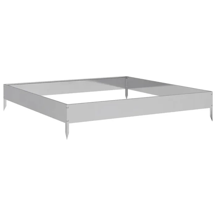 vidaXL Jardinera de acero galvanizado 100x100x18,5 cm
