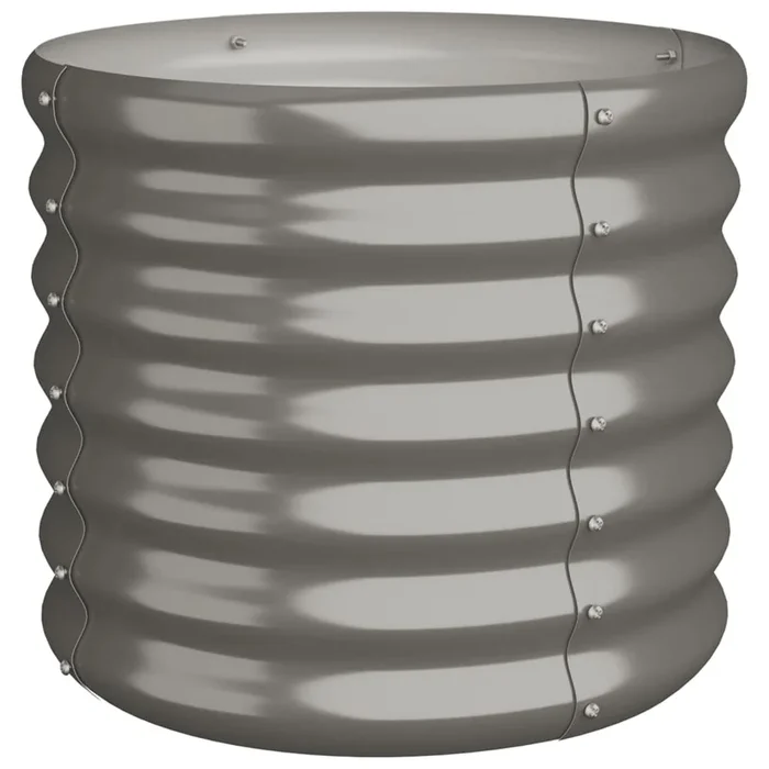 vidaXL Jardinera de acero galvanizado gris 40x40x36 cm