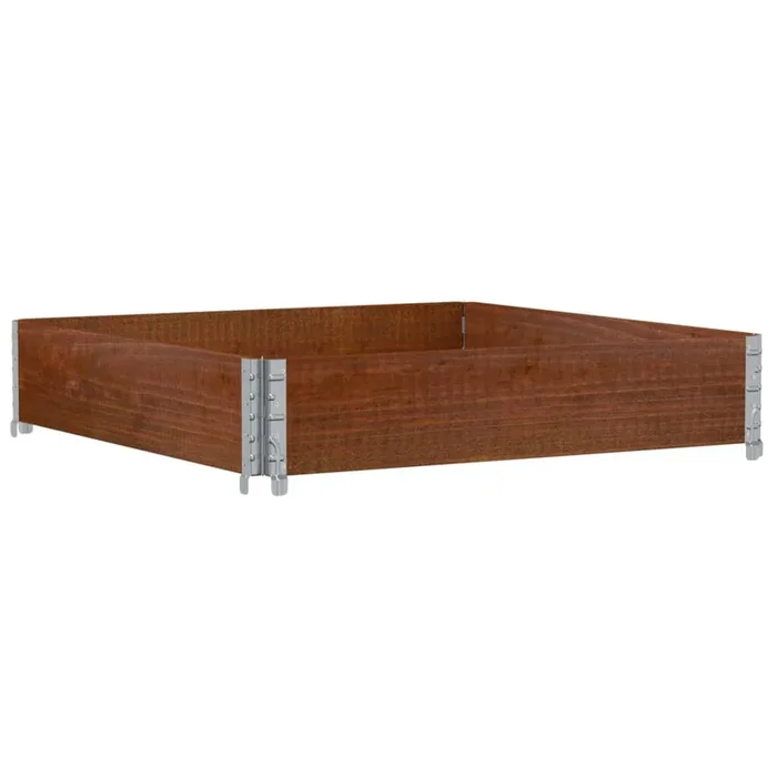 vidaXL Jardinera de madera maciza de pino marrón 100×100 cm