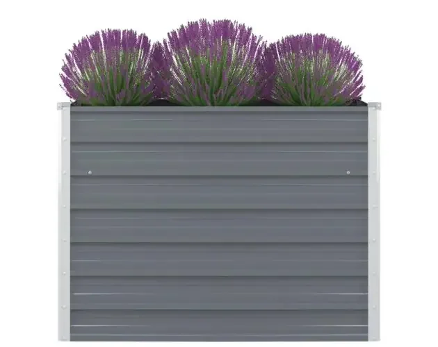 vidaXL jardinera elevada 100x100x77 cm acero galvanizado gris | Brico Depôt Sconto