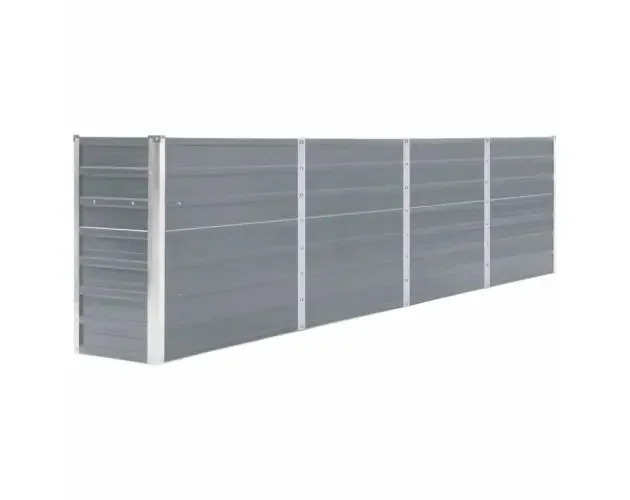 vidaXL jardinera elevada acero galvanizado gris 320x40x77 cm | Brico Depôt Prezzo Scontato