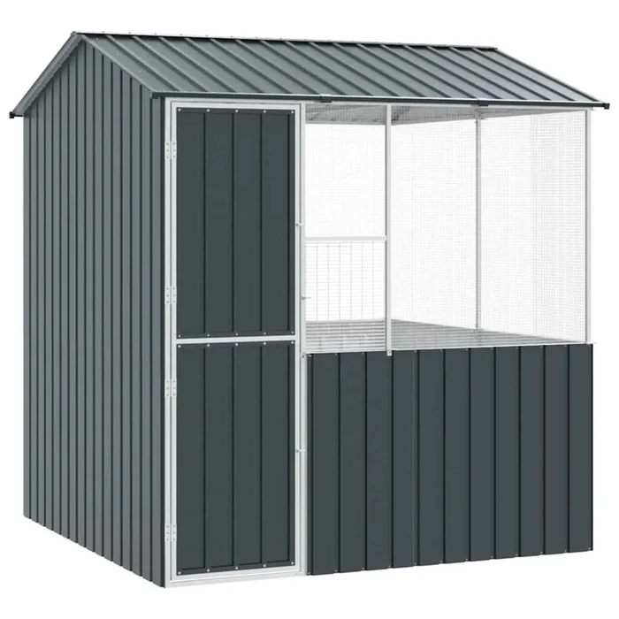 vidaXL Jaula para Aves Antracita 215 x 209 x 230 cm Acero galvanizado