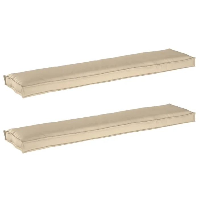 vidaXL Juego de cojines de paleta 2 pcs Beige 180 x 40 x 8 cm