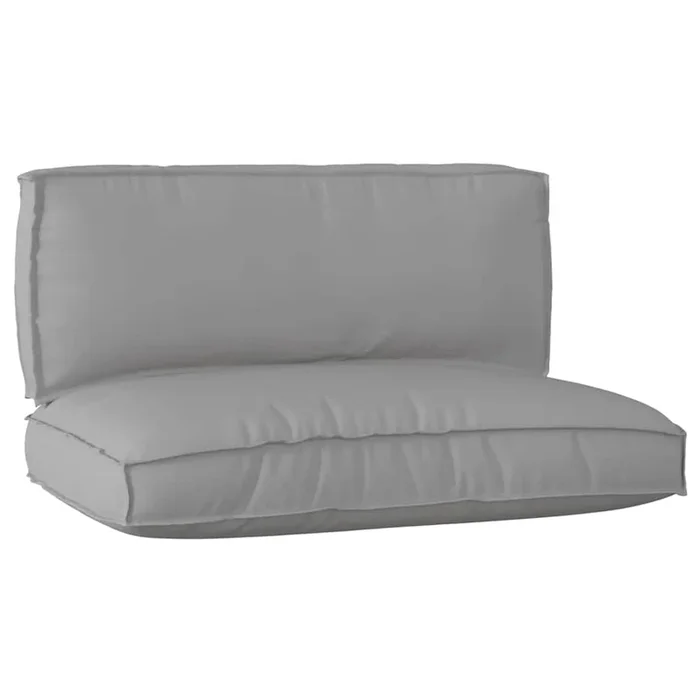 vidaXL Juego de cojines de paleta 2 pcs Gris 120 x 80 x 12 cm