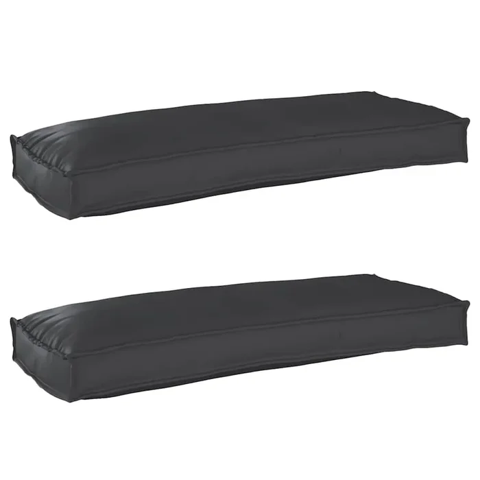 vidaXL Juego de cojines de paleta 2 pcs Negro 100 x 40 x 8 cm