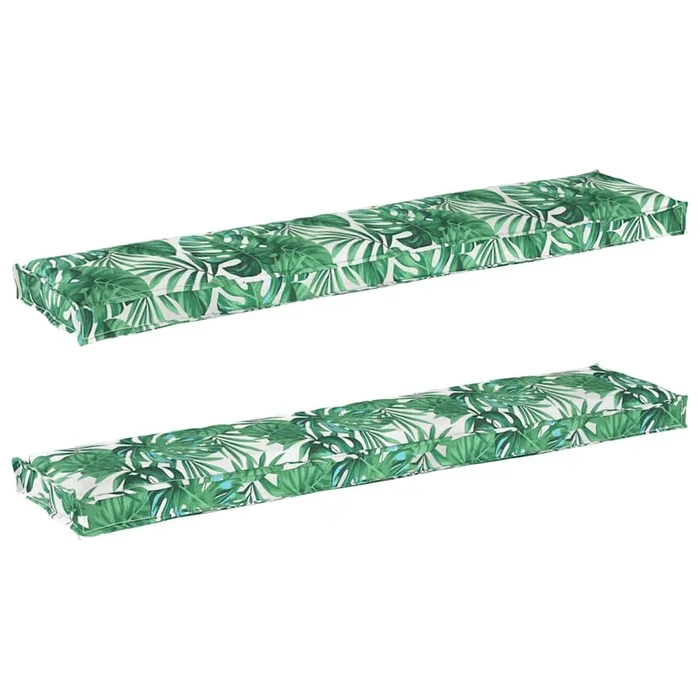 vidaXL Juego de cojines de paleta Floral 2 pcs Estampado de hojas (5)