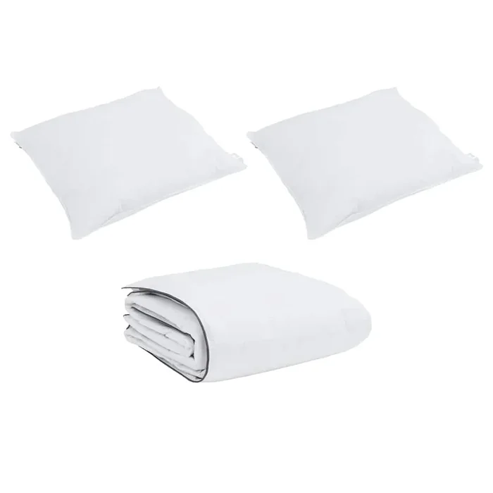 vidaXL Juego de Edredón con almohada 3 pcs Microfibra y algodón (29)