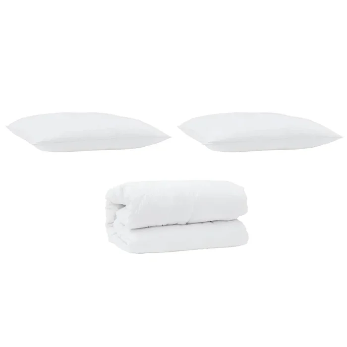 vidaXL Juego de Edredón con almohada 3 pcs Microfibra y Plumas de Pato (36)