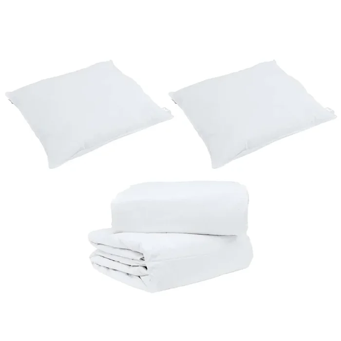 vidaXL Juego de Edredón con almohada 3 pcs Pluma de pato (4)
