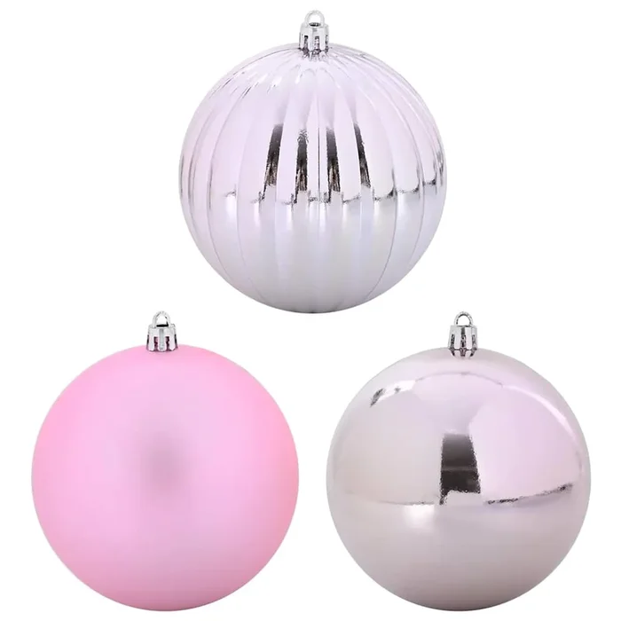 vidaXL Juego de Esferas de Navidad 3 pcs Rosa