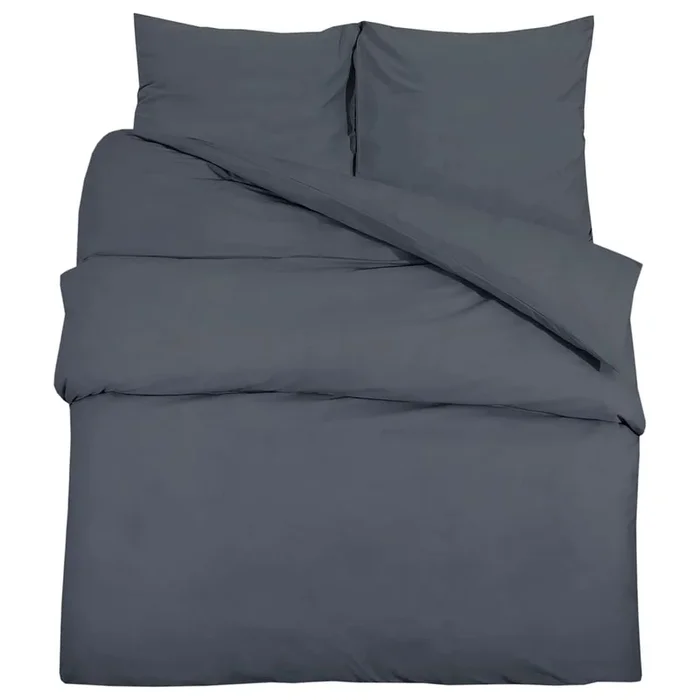 vidaXL Juego de funda nórdica algodón gris antracita 260×240 cm